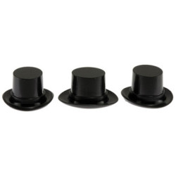 Plastic Top Hats Black