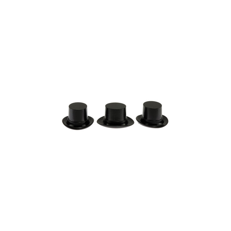Plastic Top Hats Black