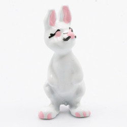 White Bunny Hand Painted