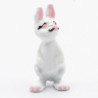 White Bunny Hand Painted