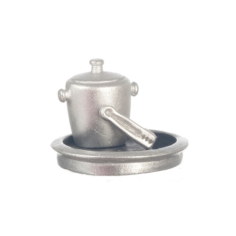 Resin Modern Ice Bucket Tray Set/3Pc