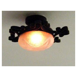 Ornate Iron Ceiling Lamp