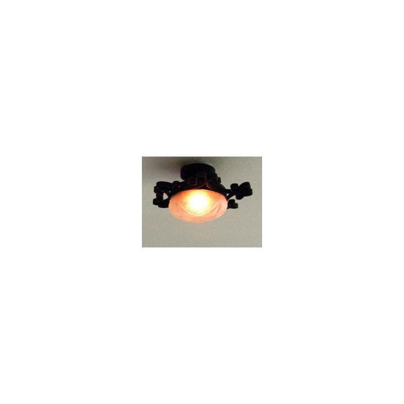 Ornate Iron Ceiling Lamp