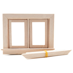 Double Swing out window with pane