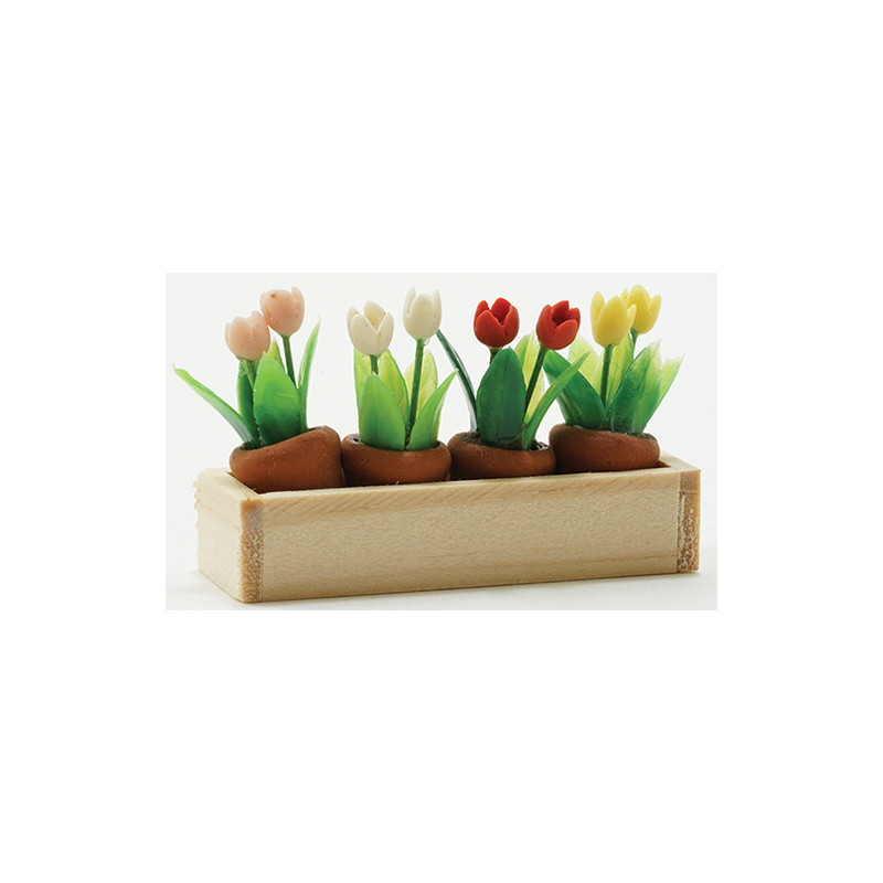 Window Box w/flower Pots