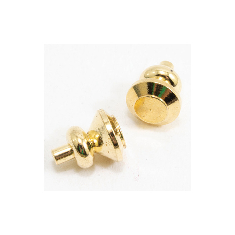 Plain Knob Brass 6Pc/Pk