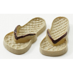 Flip Flops/tan/brown/lg