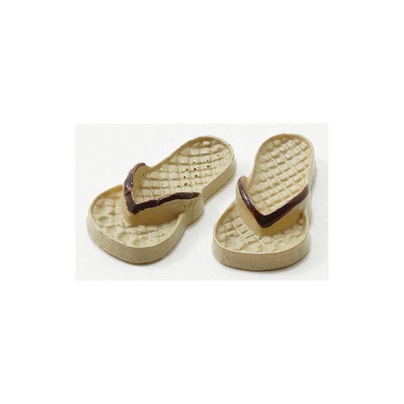 Flip Flops/tan/brown/lg