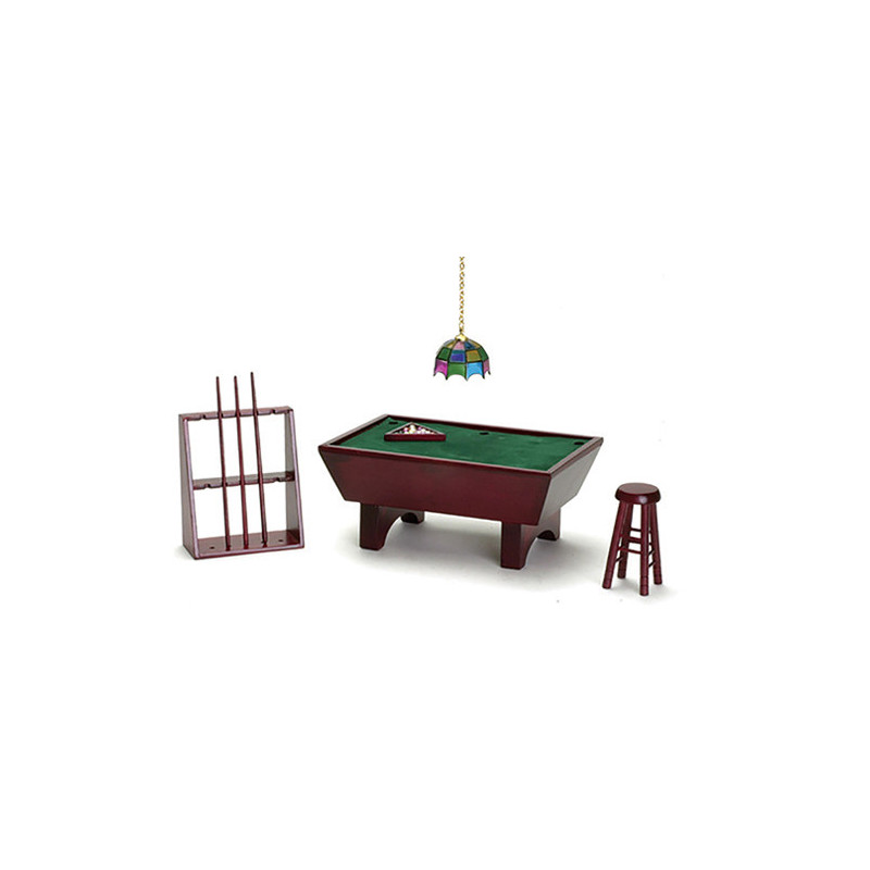 Pool Table Set 24/Mahogany/Cs