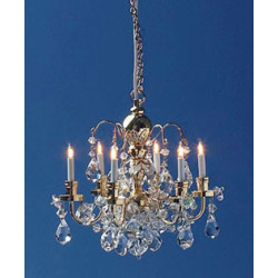 Chandelier- 6 up arm-Chrystal