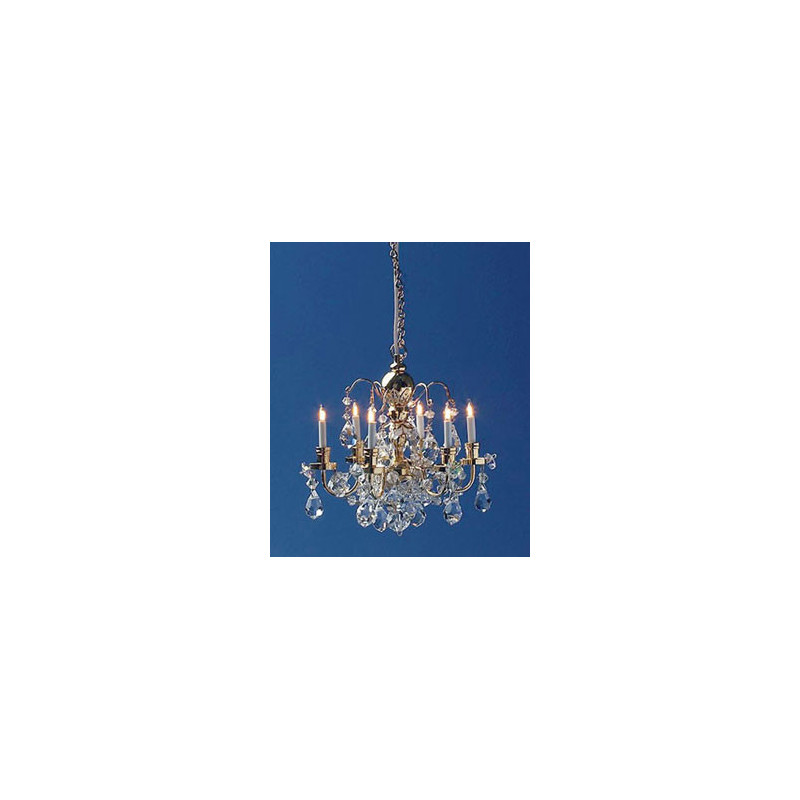 Chandelier- 6 up arm-Chrystal