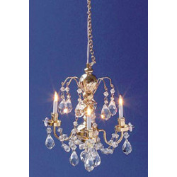 Chandelier- 3 up arm-Chrystal
