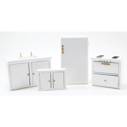 White Modern Kitchen Set