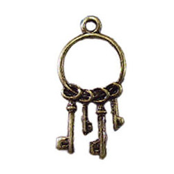 Brass Keys On Ring
