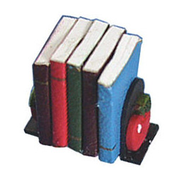 Apple Bookends W/Books