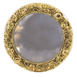 Brass Framed Round Mirror 2