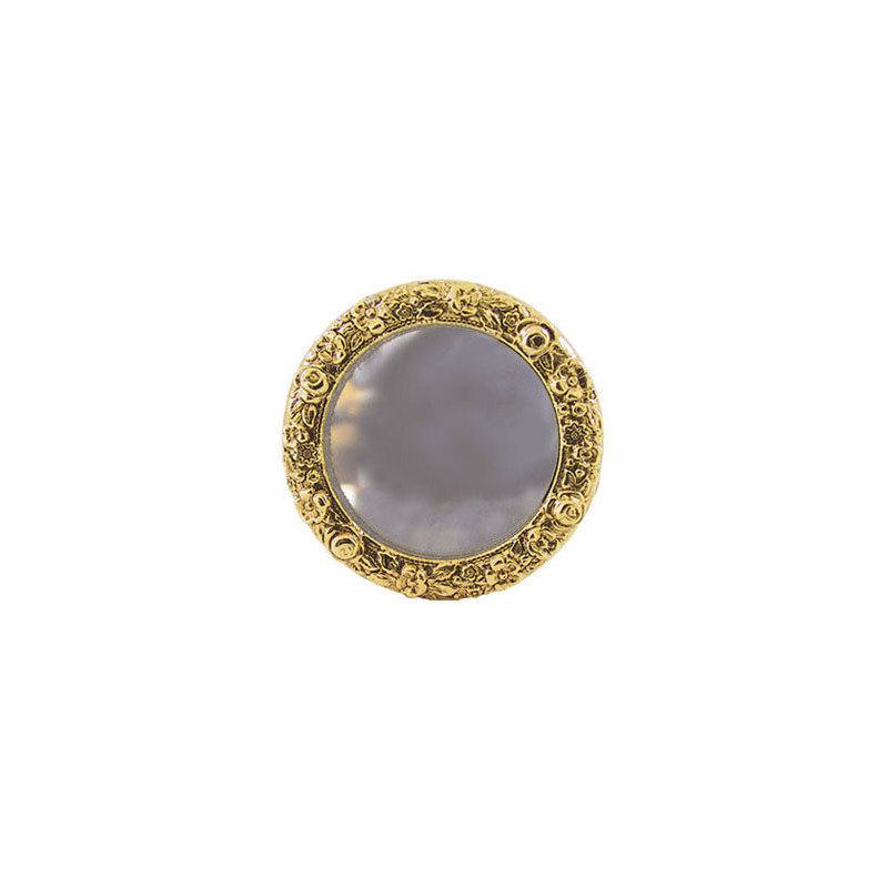 Brass Framed Round Mirror 2