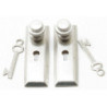 Door Knob W/Key Plate 2/Pk, Satin Nickel