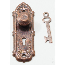 Opryland Door Handle Set W/Key, Or Bronze 2/Pk