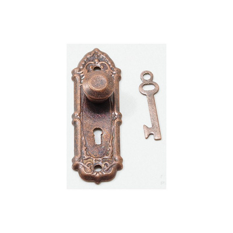 Opryland Door Handle Set W/Key, Or Bronze 2/Pk