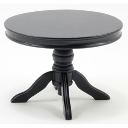 Round Pedestal Table, Black