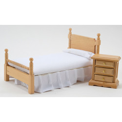 Bed & Night Stand, Oak