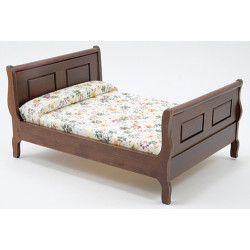 Victorian Walnut Sleigh Bed
