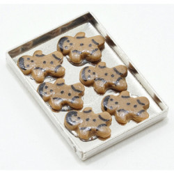 Gingerbread Man Cookies on a sheet