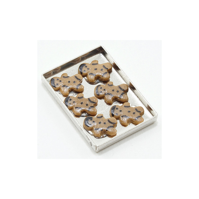 Gingerbread Man Cookies on a sheet