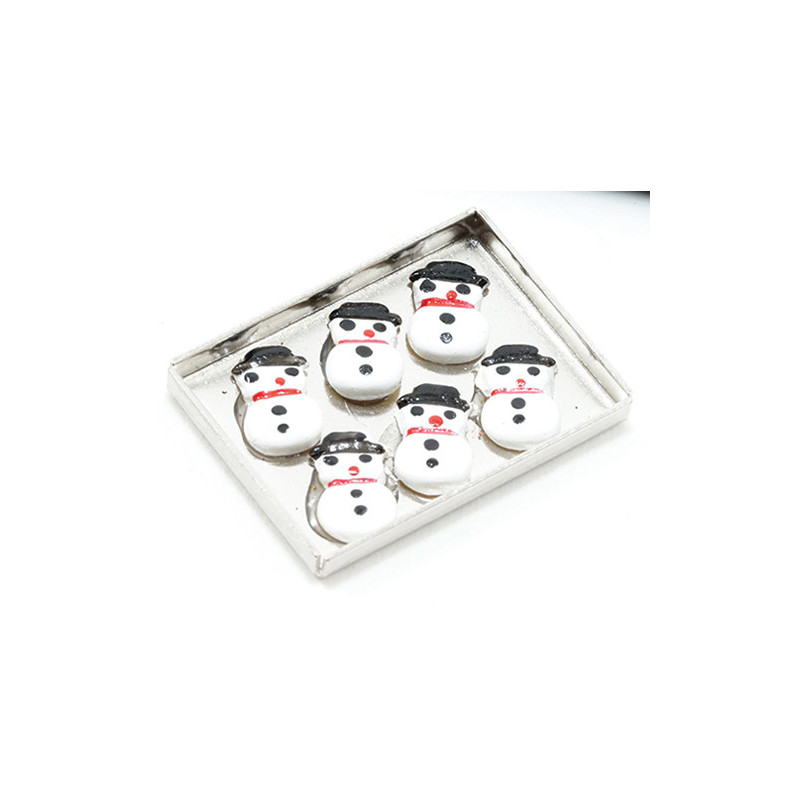 Snowman Cookies on a Sheet