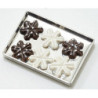 Snowflake Cookies on a sheet
