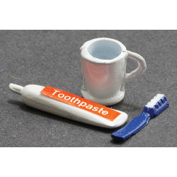 Set of Toothpaste, Toothbrush, & Cup, 3pc