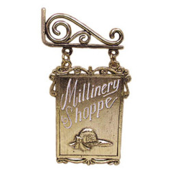 Millinery Sign On Hanger