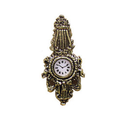 Flat Wall Clock Gold