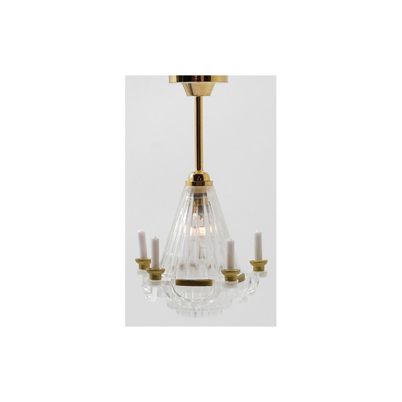 Brass Downrod Chandelier