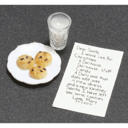 Note To Santa W/ Milk & Cookies