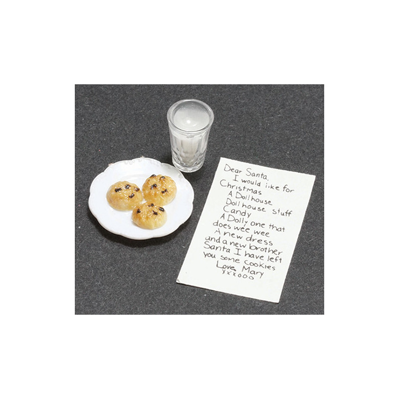 Note To Santa W/ Milk & Cookies