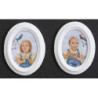 Spring Prints/Wh Oval Frame 2Pc