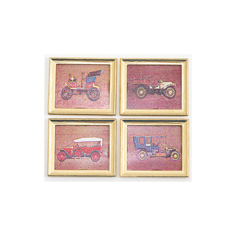 Antique Car Prints/Set Of 4