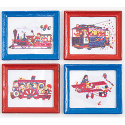 Traveling Kids Prints/Set Of 4