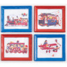 Traveling Kids Prints/Set Of 4