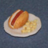 Hot Dog Plate W/Chips, 1/2