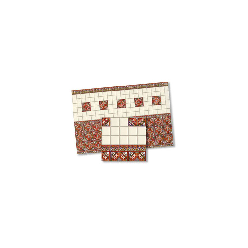 1/2 Inch Scale Floor Tiles, 4pc