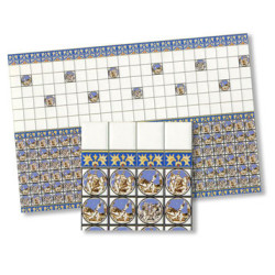 1/2 Inch Scale Floor Tiles, 4pc