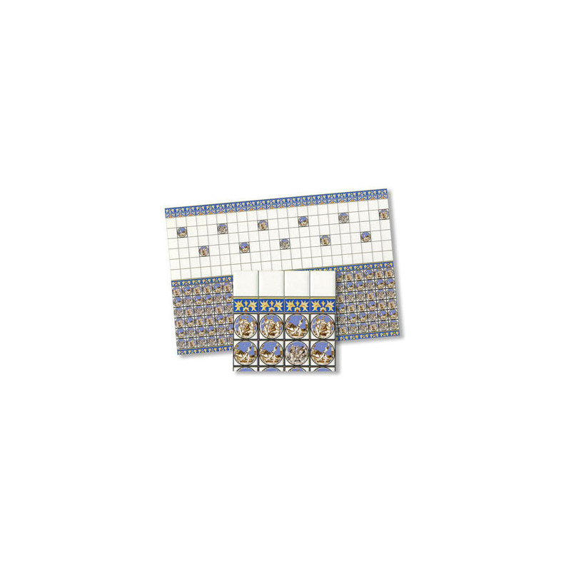 1/2 Inch Scale Floor Tiles, 4pc