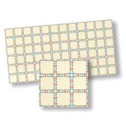 Mosaic Floor Tiles, 4pc