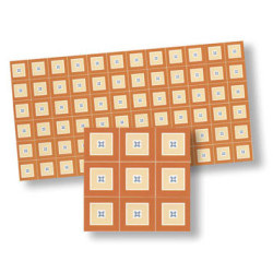 Mosaic Floor Tiles, 4pc