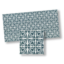 Mosaic Floor Tiles, 4pc