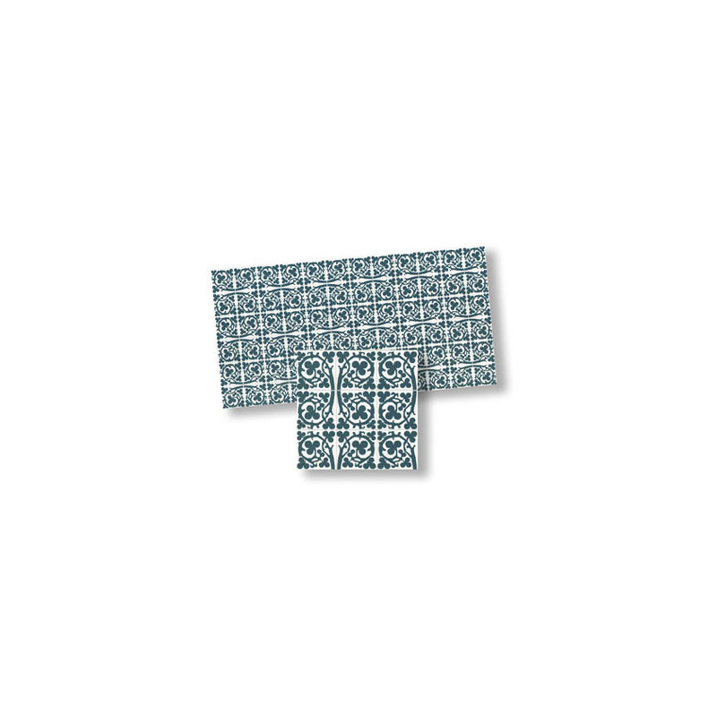 Mosaic Floor Tiles, 4pc