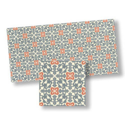 Mosaic Floor Tiles, 4pc
